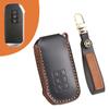 Leather Car Key Case Cover Holder Keychain Shell for Kia EV6 Seltos K5 Sorento MQ4 5 Button Remote Key Fob Holder