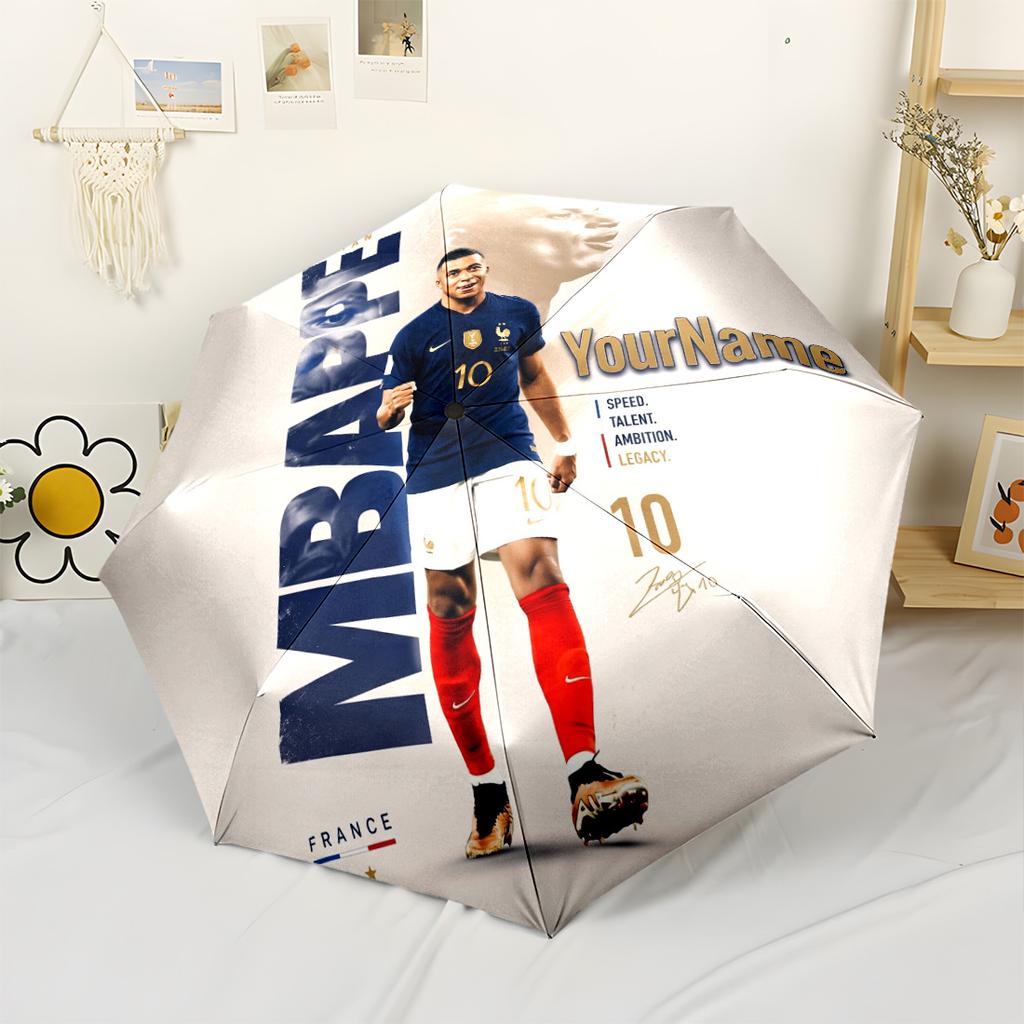 Mbappe Customized Name Umbrella Compact Travel Automatic Umbrella Compact Durable 8-Rib Lightweight All-Season Travel Fashion Lovers