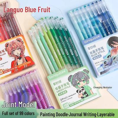 Blueguo Morandi Textmarker-Set: 135-Farben Journal- & Zeichenmarker