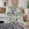 Cute Dachshund Blanket Soft Flannel Cartoon Print Blanket Sofa Bedroom Dormitory Nap Blanket