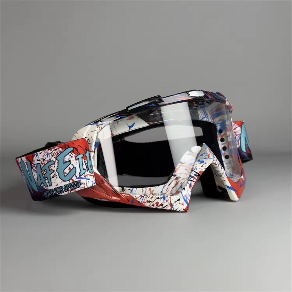 2026 Vibrant Frame Design Motocross Goggles UV400 Lens  Lightweight Durable Adjustable Strap Outdoor Sports Riding Goggles