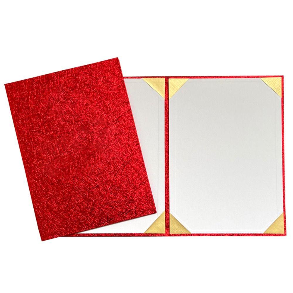 Hosted Speech A3 A4 Art Paper Hardcover Signing Contract Certificate Protector  Ceremony