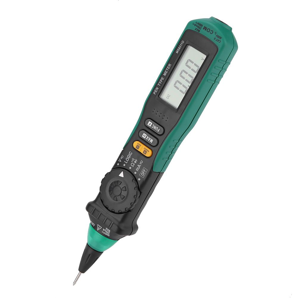 MS8211D LCD Digital Pen Type Multimeter Auto Range AC DC Voltage Current Resistance Tester