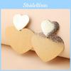 Earrings Metal Heartshaped For Women Fashion Geometric Design Gift Wedding