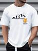 Monday To Friday Beer Evolution Design T Shir Men's Cotton Tee Women Summer Oversized Novelty Streetwear Streetwear Trendy Top