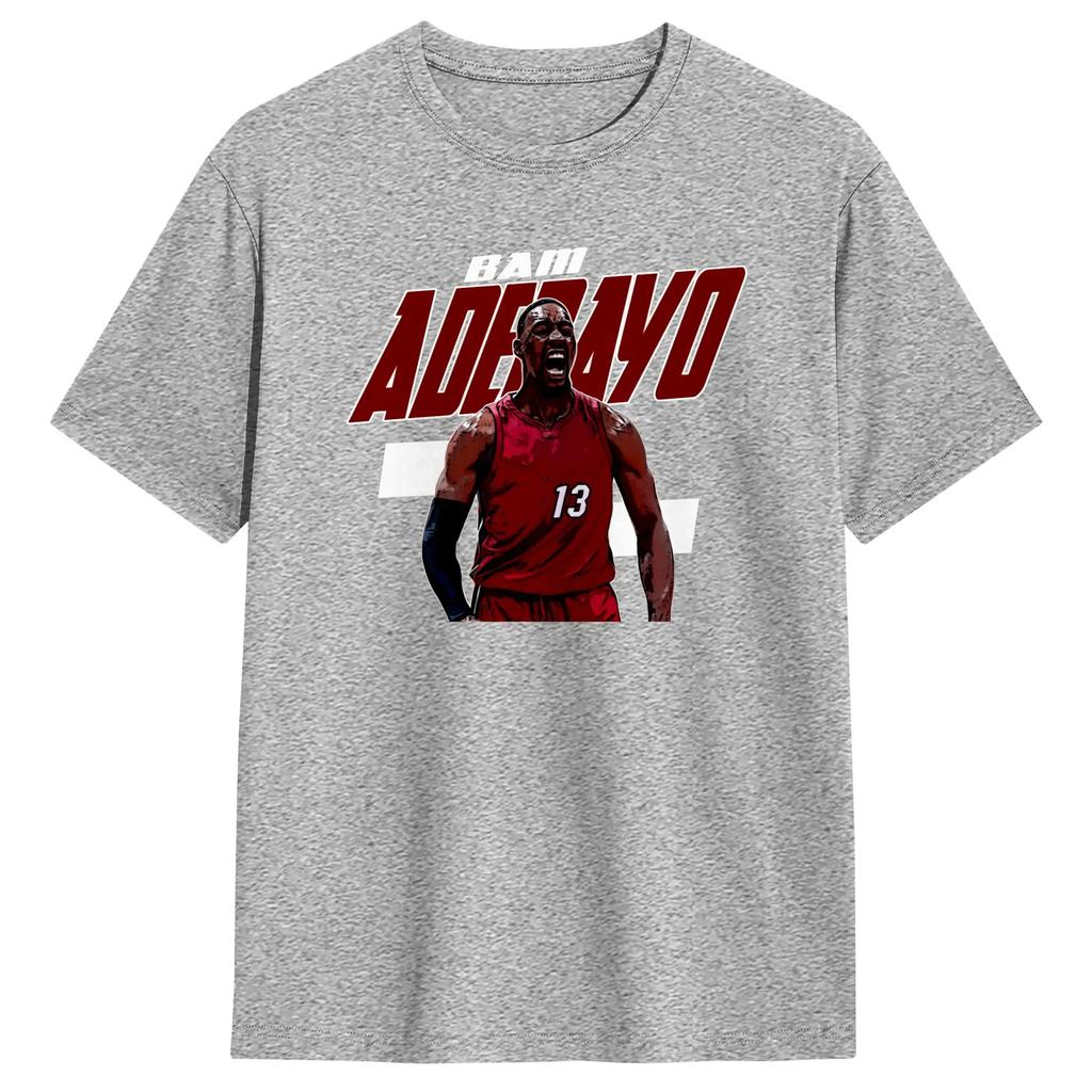 Bam Adebayo 13 T Shirt Unisex Pure Cotton Novelty Tshirt Crew Neck Tee Shirt Short Sleeve Clothing Summer