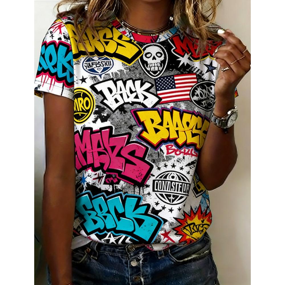 

Women s T-shirt with Bicks pattern printed on it 6XL