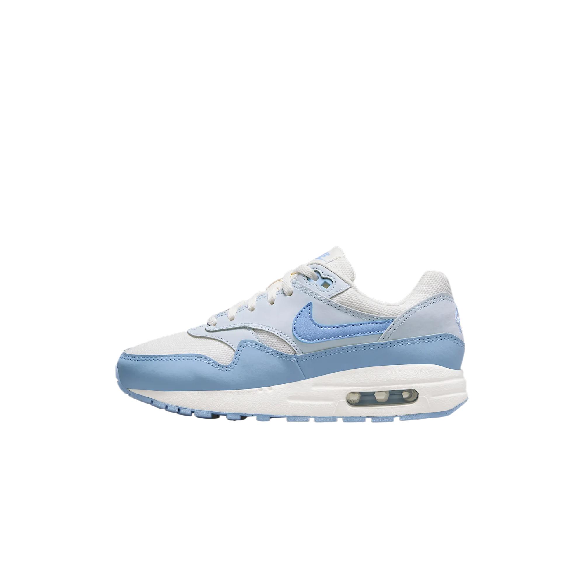 

Nike Air Max 1 Sail Blue Tint Psychic Blue Kids Lifestyle Shoes DZ3307-116 38.5