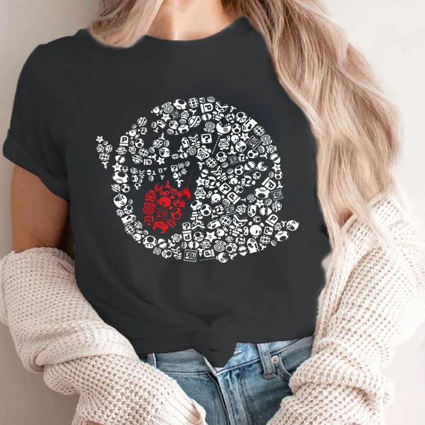 Funny Boo Portrait Graphic 100% Cotton T-Shirt Summer O-Neck Short Sleeve Men Women Casual T Shirts Tops Black White Couple Tees