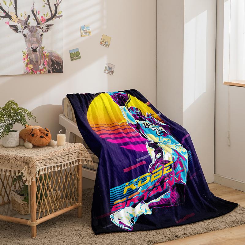 Basketball Star Series Flannel Blanket 3D Printed Sofa Blanket Thickened Blanket