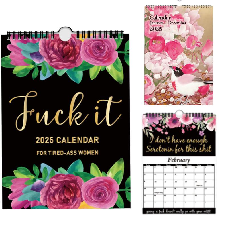 Fxxk It 2025 Calendar Planner For Tiredass Women Newest Christmas New Gift Year