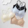 Korsad Rygg Push-Up Lingeri för Liten Byst - Fast Kupa BH med Lyft