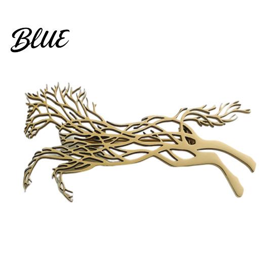 Versatile Horse Design Brooch Galloping Stainless Steel Hollow Pin Jewelry
