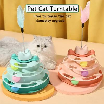 3/4 Ebenen Katzenspielzeug Turm Tracks Katzenspielzeug Interaktives Katzenintelligenztraining Unterhaltungsplatte Turm Haustierprodukte Katzentunnel