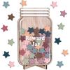 Wooden Reward Jar for Kids Boho Stars Cutouts Positive Incentive Behavior Chart with Base Management Tools Decoration Reward System for Student