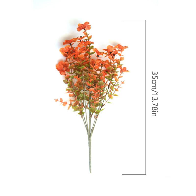 Orange-red Lavender Violet Persian Leaf Orchid 7 Fork Eucalyptus Wild Mountain Chrysanthemum