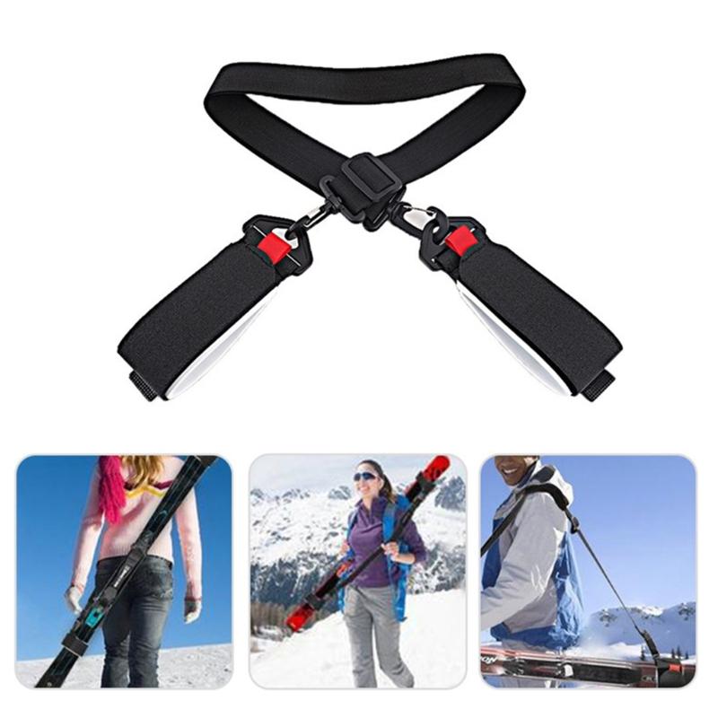 Ski Carrier Strap Ski Strap Shoulder Adjustable Ski Rod Transport Handle Adjustable Shoulder Carrier Lash Handle Straps