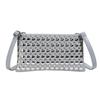 Stilvolle Punktverzierte Umhängetasche für Damen PU-Leder Crossbody-Taschen Lässige Unterarmtasche Mit Verstellbarem Riemen Grau