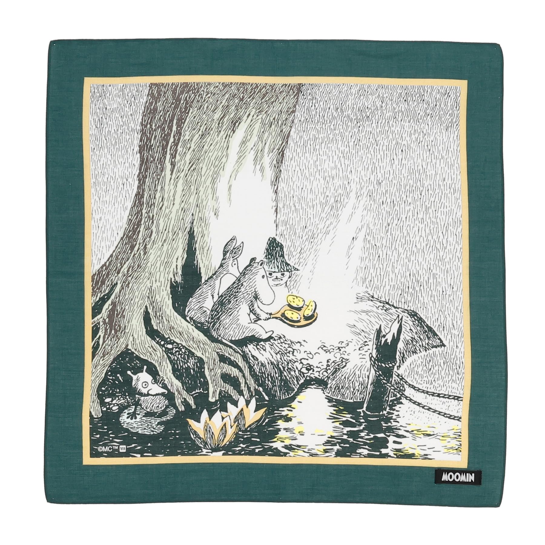 Marushin Moomin Pancake Made in 1425036500 Handkerchief, Japan,