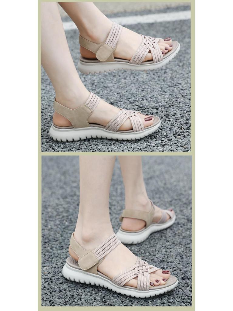 2025 Summer Women's Lightweight Sporty Sandals with Comfortable Elastic Band, Plus Size Available