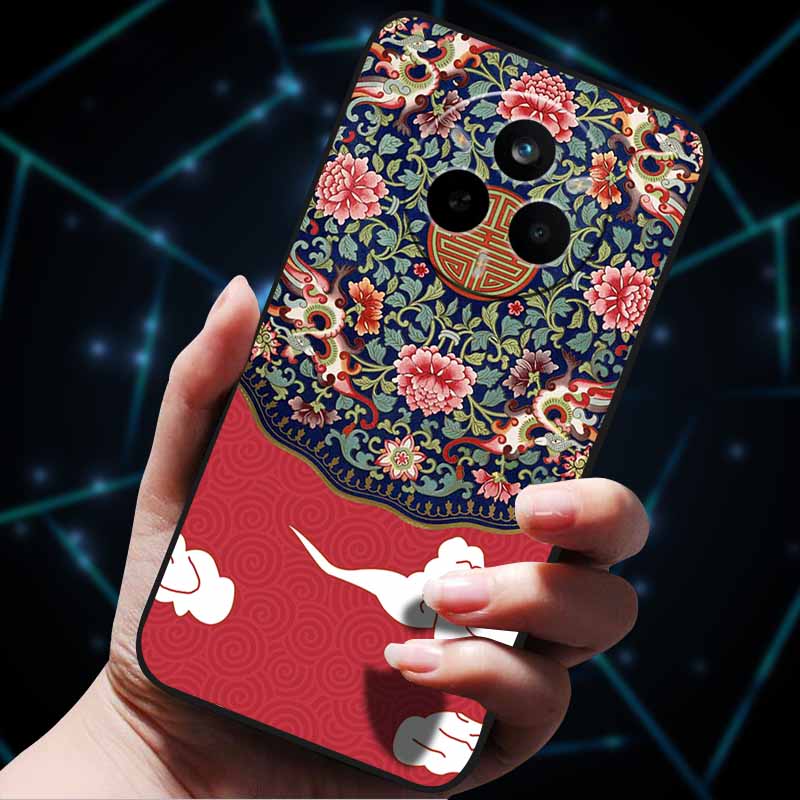For Realme 14 Pro 5G Case 14Pro+ Soft Silicone Bumper 3D Flowers Emboss Phone Cases for Realme 14 Pro+ Plus Back Covers Shells
