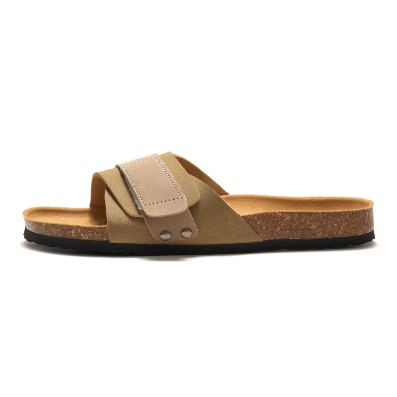 

Spring and Summer New Products Men s Cork One-word Drag Men s Beach Shoes Matte Students 45 верблюд