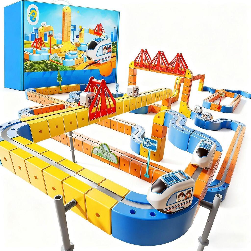 Magnetic Anti-Gravity Building Blocks: High-Speed Rail Track Toy for Kids