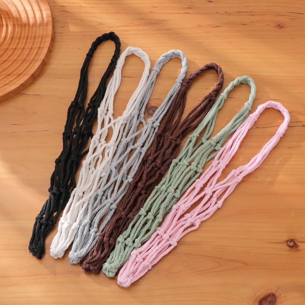 Foldable Bottle Mugs Storage Bag Woven Net Portable Cups Holder Coffee Cup Mesh Bag  Beach