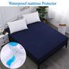 Super Waterproof Bed Fitted Sheet Mattress Cover Bedding Adjustable Protector Cover Deep Pocket Bed Cover Waterproof Solid Bedspread