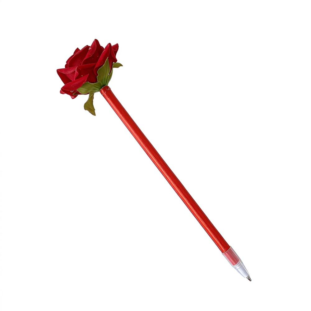 Writing Smoothly Neutral Gel Pens Fake Rose Signature Pen Artificial Flowers Ballpoint Pen  Ladies