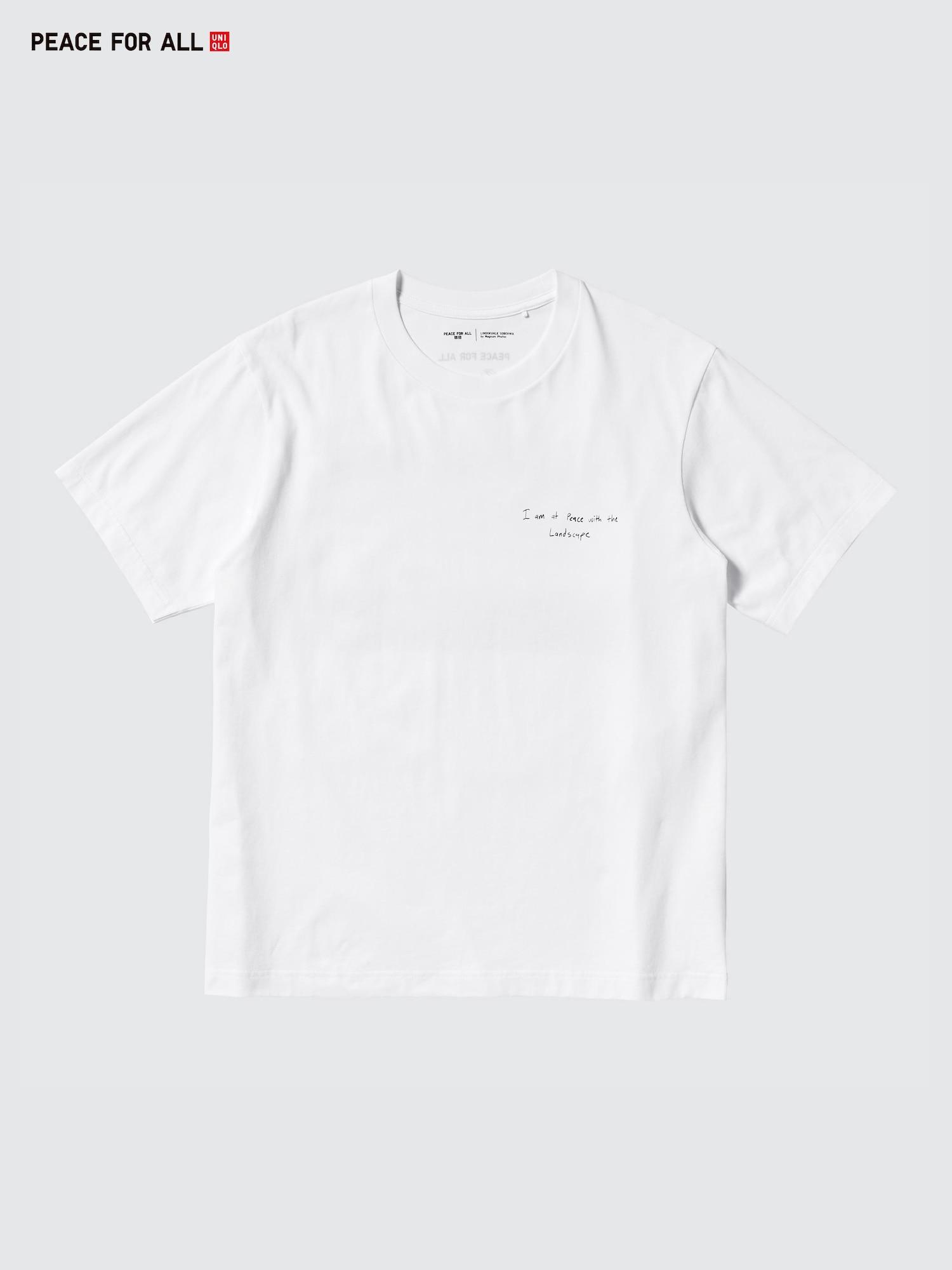 

Футболка Uniqlo Peace For All с рисунком, короткий рукав, стандартный крой, Magnum C 00 WHITE/UNISEX XL