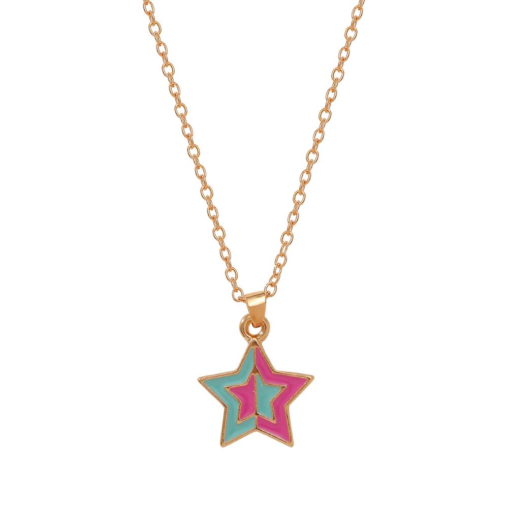 Small Pendant Jewelry Candy Ice Cream Rainbow Cloud Star Heart Flower BFF Joy Babe Charm Necklace Choker For Kids Girls Boy Gift