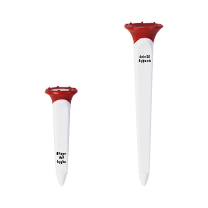 Durable Two-Color Square Golf Tee: ABS Plastic & Soft Rubber Cup Design