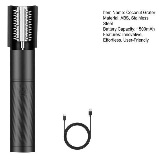 Electric Fish Scaler Coconut Shredder Handheld Rotating Kitchen Grater with Stainless Steel Blades Multi-Functional Efficient Scraper Peeler Shredder