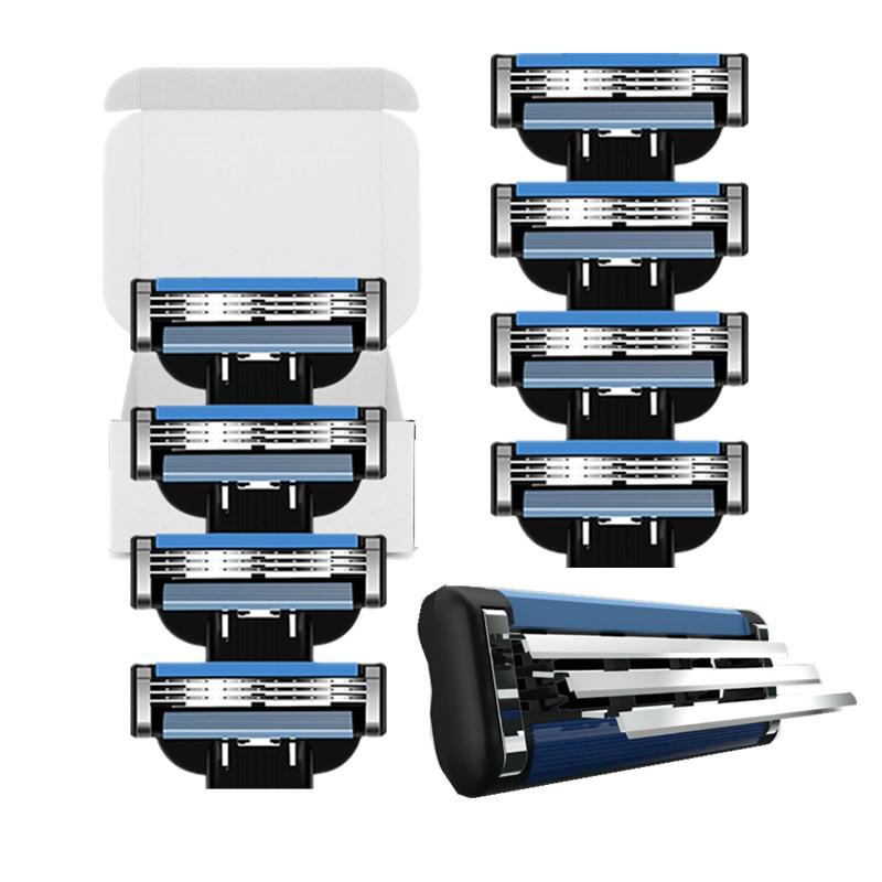 

Мужчины бритва бритва лезвие для мужчин заменяемые нержавеющей стали три лезвия лицо бритья 8шт