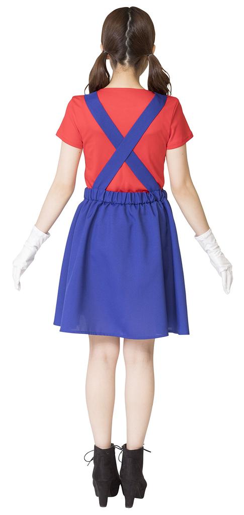 Party City Character Research Club Cosplay Red Plumber Girl Red Women's