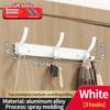 No Drill Holes One Row Hangers Kitchen Towels Clothes Hats Toilet Towel Rack Storage Wall Mounted Door Back Rod Hook