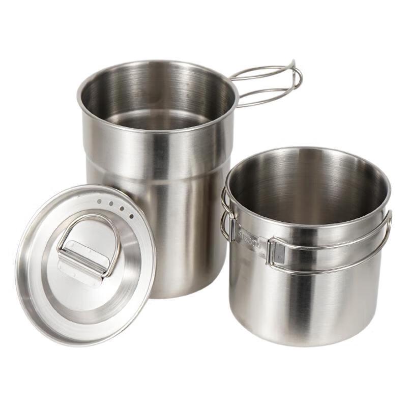 Outdoor Portable Stainless Steel Cookware Set Compact