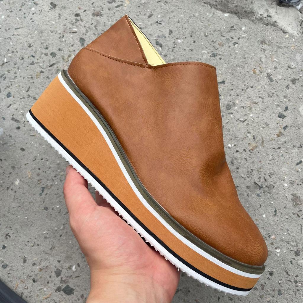 Autumn Winter Large Size Short Tube Thick Bottomed Snow Boots Casual Round Toe Side Zipper Solid Color Martin Boots Shoes 35-43