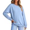 Women's Fashion Sweatshirt V-neck Long Sleeve Color Casual Loose Pullover Raglan Sleeve Sweatshirt Sweater
