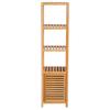 Bathroom Cabinet, Freestanding, 3 Shelves, Narrow & Tall, Louvered Door, 36 x 33 x 140 cm
