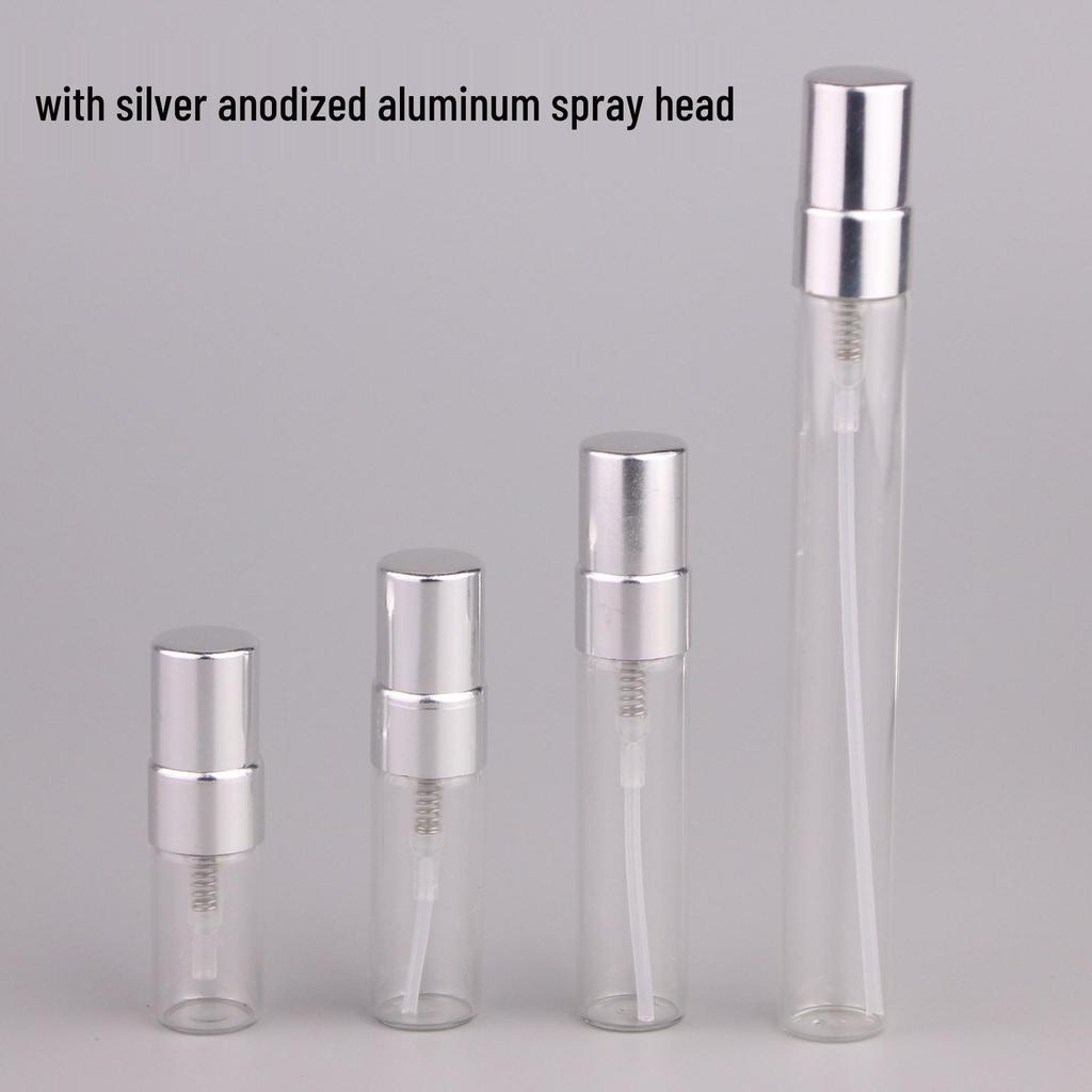 Mini Glass Perfume Spray Bottle Set - Includes 2ml Decant, 5ml Trial Size, Nozzle Control