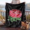 Warm Flannel Blanket England National Team Pattern, Lightweight Comfortable Throw Blanket for Bed Sofa Use