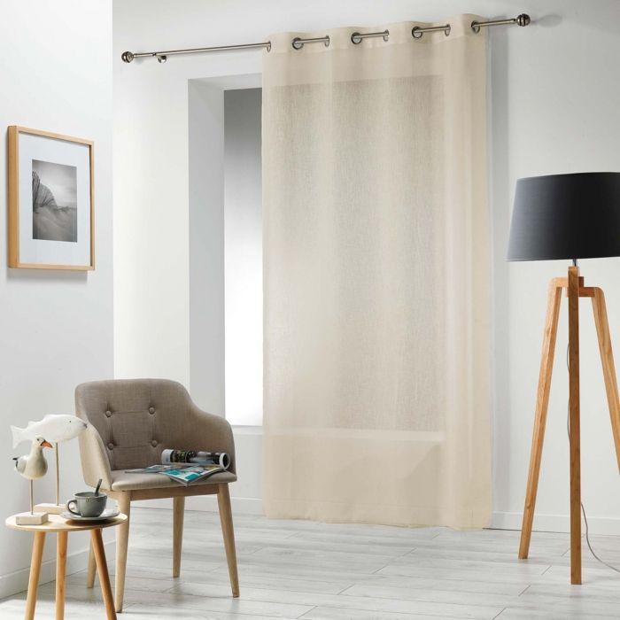 Voilage - HOME MAISON - 140x240 cm - 100% polyester - 8 oeillets - Laisse passer la lumière