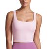 CRZ YOGA Stretchy Square Neck Cropped Tank Top with Asian Pink Size XS Women's Quick-Drying Cups, Butterluxe, Fit, Peony,