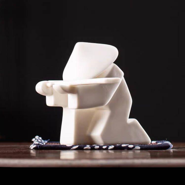 Samurai Knight Ceramic Incense Holder and Burner Ornament