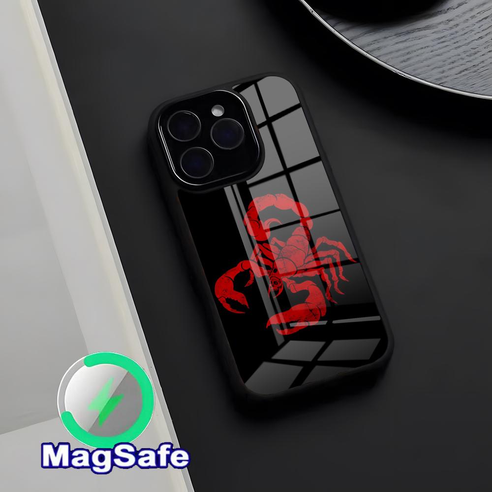 

Scorpion Tattoo Design Phone Case Magnetic Glass Case For IPhone 17 Pro Max 16 15 14 13 11 Pro Max Plus Phone Case iPhone 12 Pro