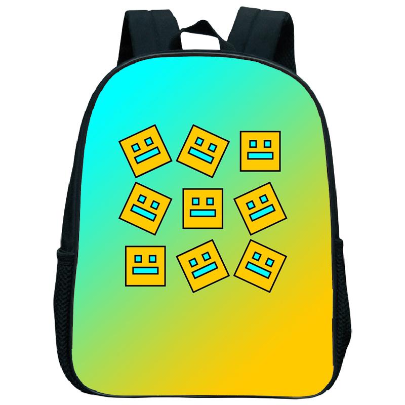 Злой рюкзак Geometry Dash для детского сада для малышей, мальчиков, девочек, мультяшный детский ранец для начальной школы, детский подарок 5