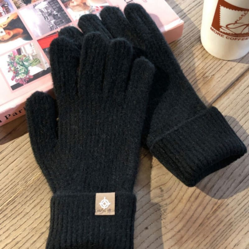 LALA Pure Wool Finger Knit Gloves