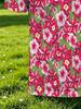 [Printed Design – Not Textured] Rose Red Collar, Rose Pink Morning Glory All-Over Print Men's Short Sleeve Polo Shirt
